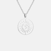 Om Aum Yoga Sun Stainless Steel Necklace