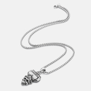 Punk Crown Skull Stainless Steel Necklace